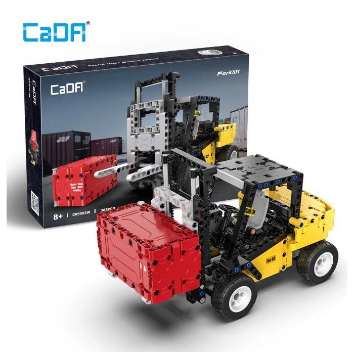CADA Construction Jeu de construction Chariot élévateur 388 pièces Dès