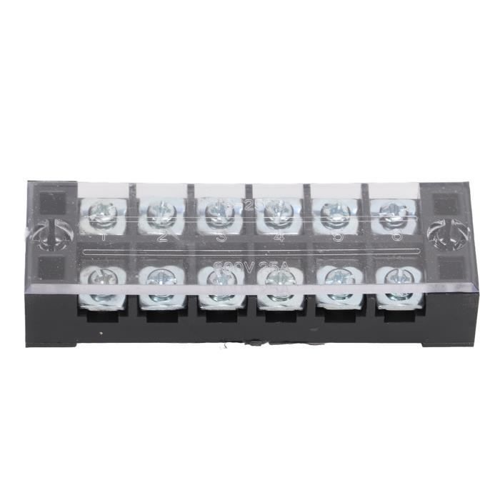 Lot De 5 Connecteurs Électriques (Domino) 100A 1000V - Bornier Double Vis En Laiton, Boîtier ABS, Section 2.5-16mm²