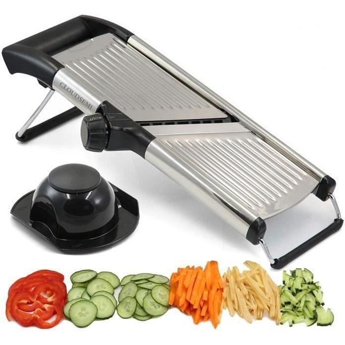 Mandoline de Cuisine Multifonctions Professionnel Légumes Pliable en Acier  Inoxydable et ABS - Cdiscount Maison