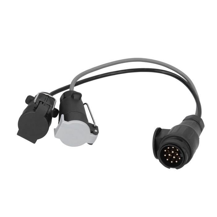 ETUKER Aadattatore di Traino da 13 pin a 7 pin, Convertitore Presa per Presa Rimorchio da 13 pin a 7 pin, Connettore Adattatore Elettrico Impermeabile 12V per Camion Camper Caravan
