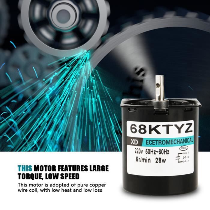AC-Synchronmotor 68KTYZ – 220V 28W, 20 U/min, 14 Kgf·cm Drehmoment, CW/CCW, Für Automatische Steuerungen & Geräte