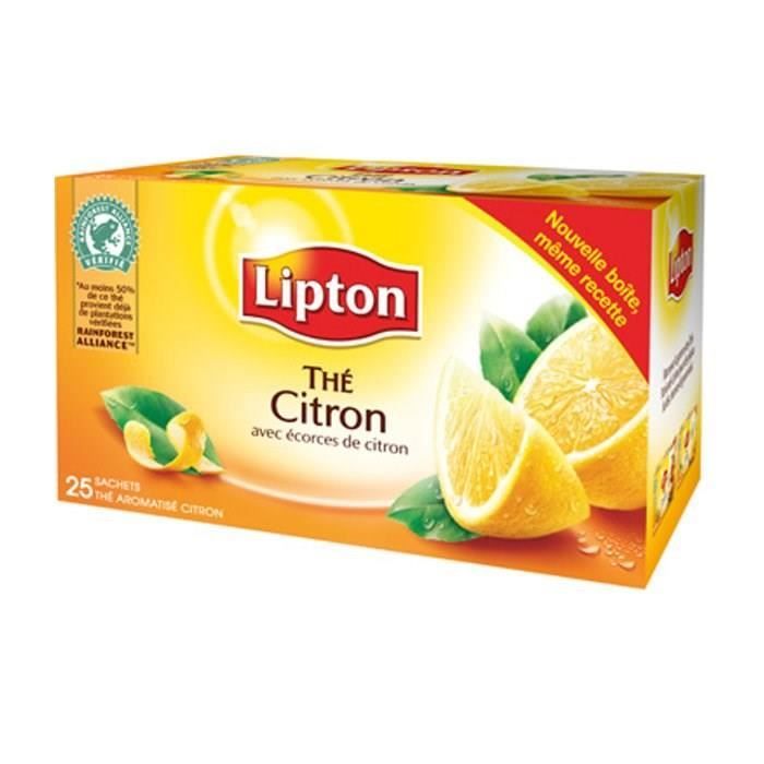 Thé Saveur Citron X 25 Lipton - Cdiscount Au Quotidien