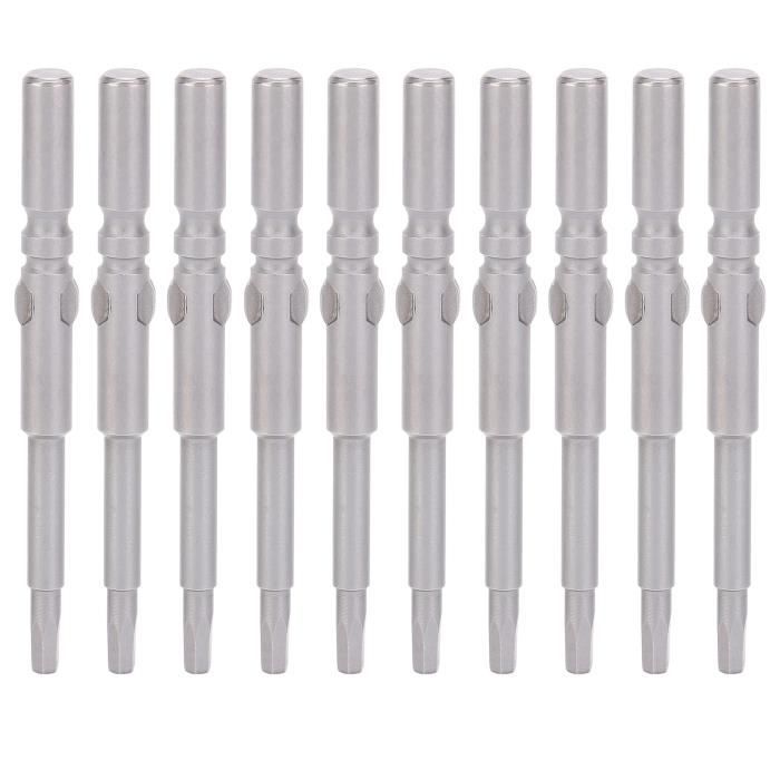 Lot De 10 Embouts De Tournevis à Chocs PZ2 Et PH2 - 50 Mm - Magnétiques - Acier S2 - KELSON
