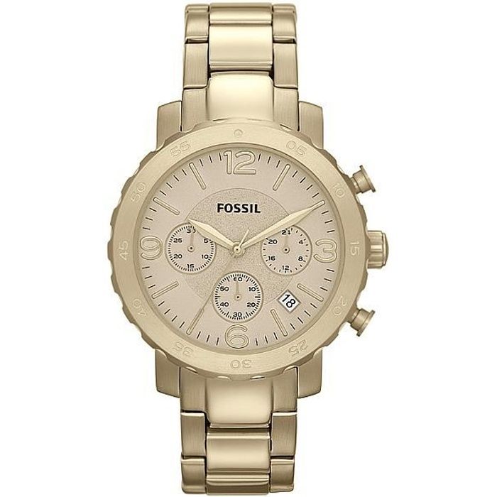 montre dorée femme fossil
