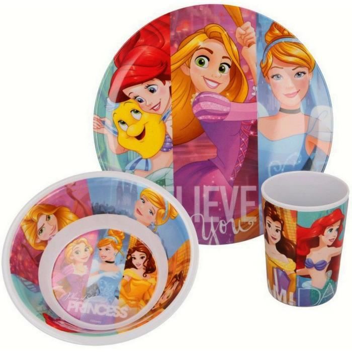Assiette Verre Repas GUIZMAX Set 3 pi/èces Miraculous Ladybug en m/élamine