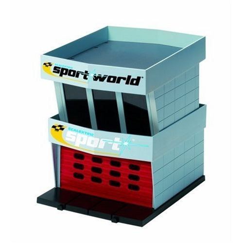 Voiture Scalextric HORNBY C8321 avec stand pour décor de circuit électrique