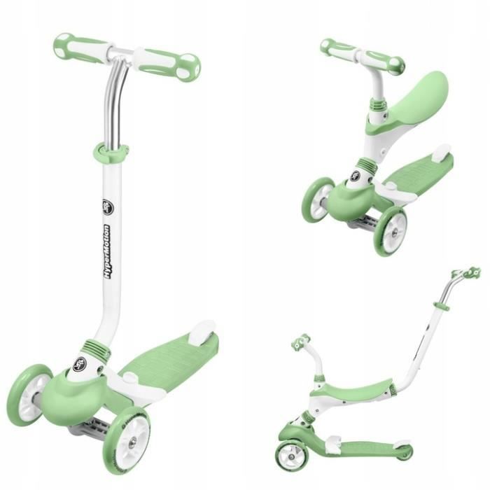 HyperMotion Trottinette Évolutive Modulable pour Enfant de 1 à 5 ans 5 en 1  Vélo Poussoir Repose-pieds Selle Volant Réglable - Rose - Achat / Vente  HyperMotion Trottinette Pat - Cdiscount