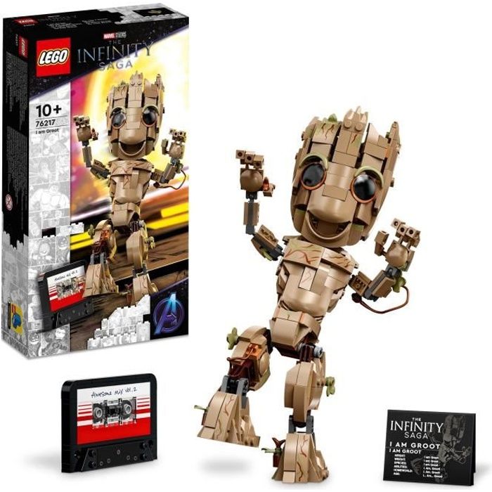 LEGO 76217 Marvel Je s'Appelle Groot, Jouet Marvel et Figurine Bébé Groot, Film Les Gardiens de la G