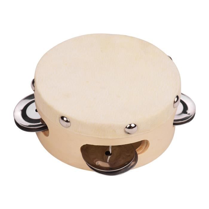Tambourins Demi-lune – Lot De 4 Avec Grelots Double Rangée – Léger, Portable – Pour Musique, Fêtes, Groupes