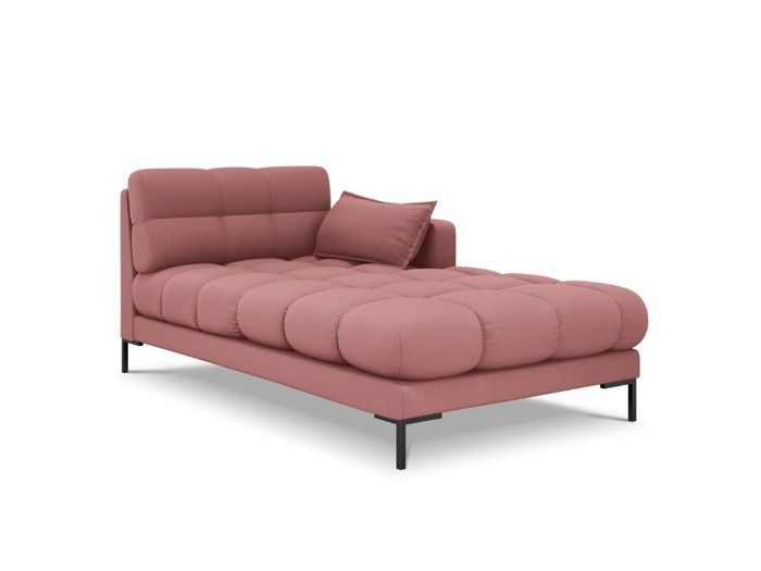 Micadoni Home - MAMAIA - Méridienne droite en tissu structurel rose ...