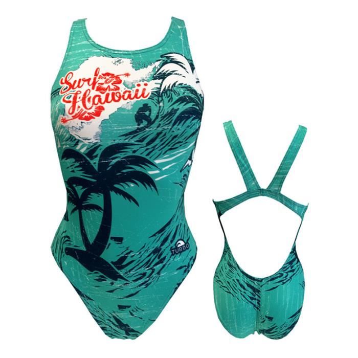 Maillot de bain de natation Turbo Surfer Hawaii vert femme