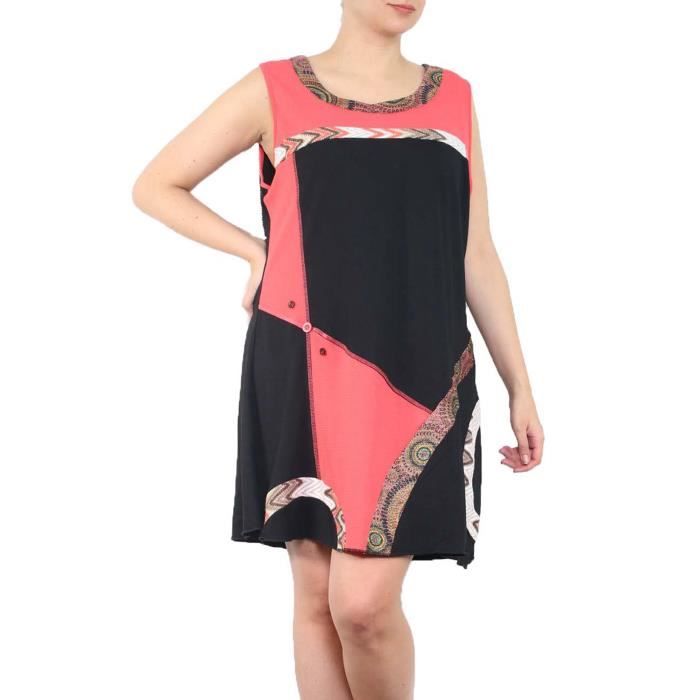 Miss Rouge Robe sans Manche,Grande Taille Rouge - Cdiscount Pr??t-?�-Porter