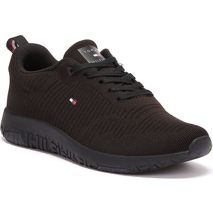 Tommy Hilfiger Tommy Hilfiger Corporate Knit Rib Baskets Noires Pour Hommes - EU 40