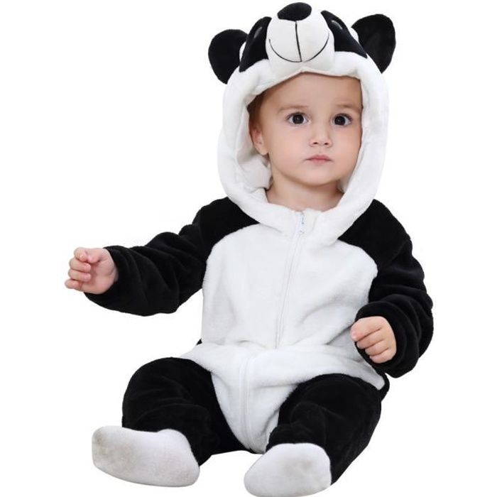Pyjama b b manches longues zipp Combinaison rampante motif Panda