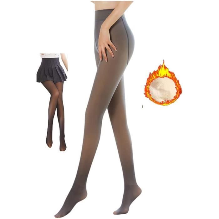 LEGGING Collants femme Jambes Faux Collant Polaire Chaud Translucide Slim Extensible Collant Noir Mince 90g Noir Cdiscount Chaussures