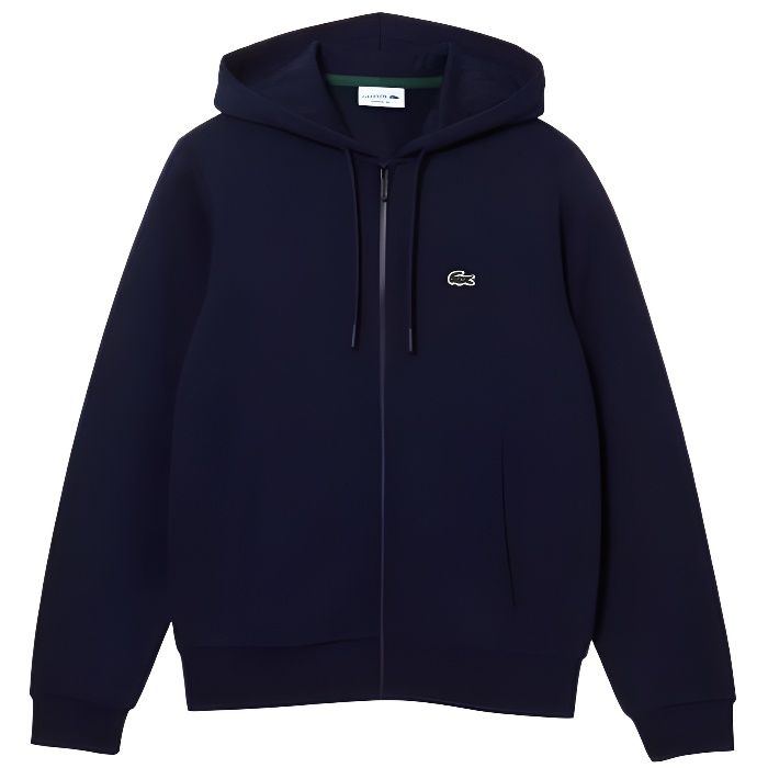 Gilet sweatshirt a capuche Lacoste Homme Ref 57995 166 Marine Bleu