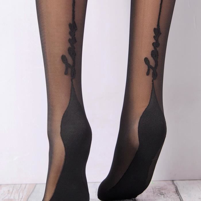 Collant,Collant Sexy En Résille Pour Femmes, Noir, Sans Pied, Léopard