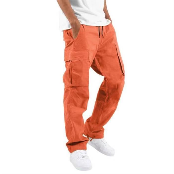 Pantalon Cargo de Travail pour Homme Marque Modele Ourlet Ouvert Leger et elastique Blanc Or Or Cdiscount Sport