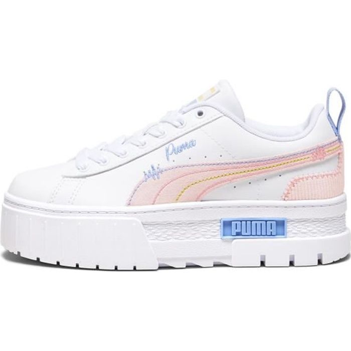 Baskets fille Puma Mayze Sweater Wthr blanc 37 Blanc Cdiscount Chaussures