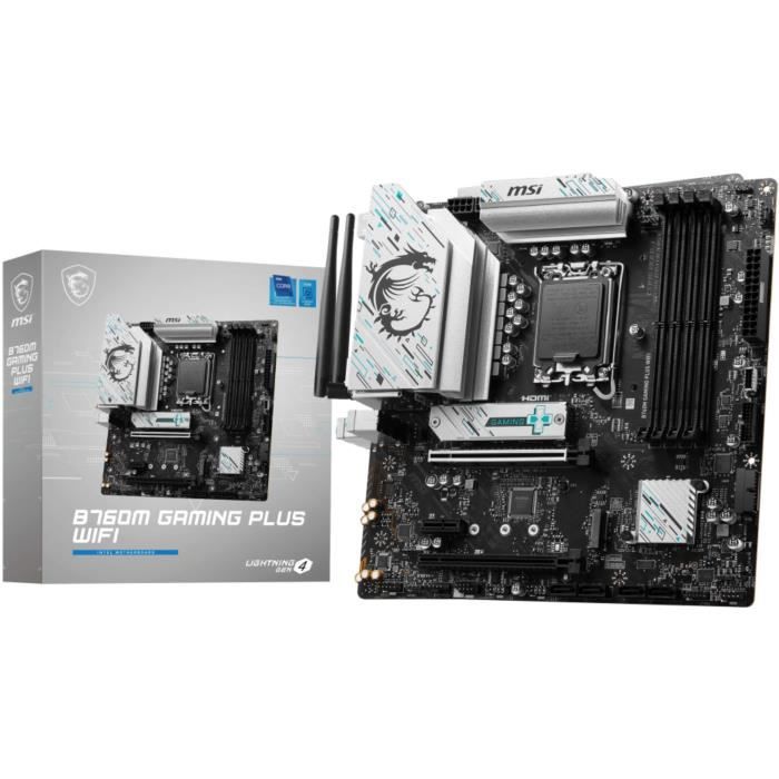 Carte mère – MSI – B760M GAMING PLUS WIFI Intel B760 LGA 1700 micro ATX