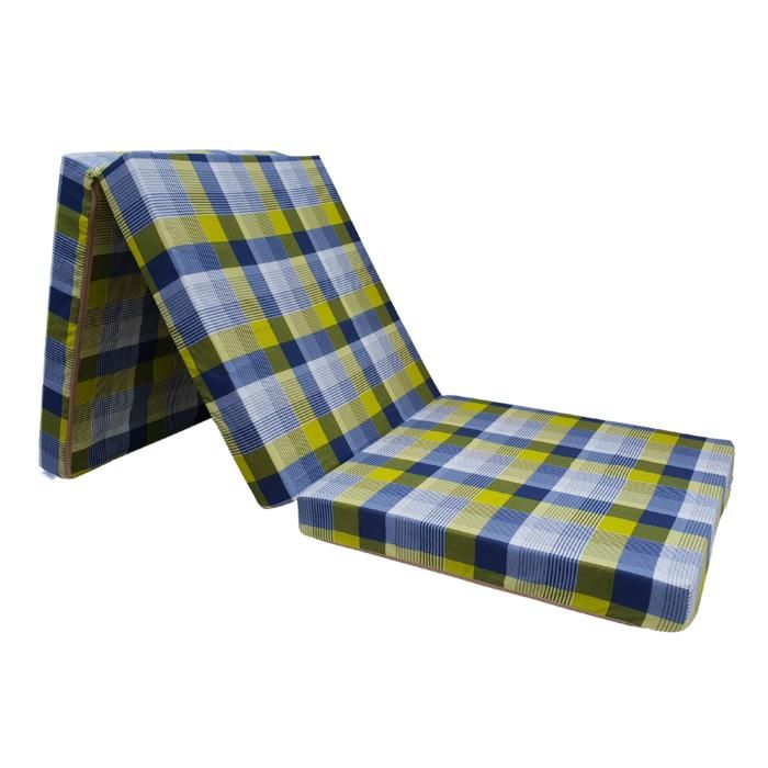 Matelas 195x65x8 cm lit futon pliable pliant 65x195 cm epaisseur 8 cm choix des couleurs ( 001)