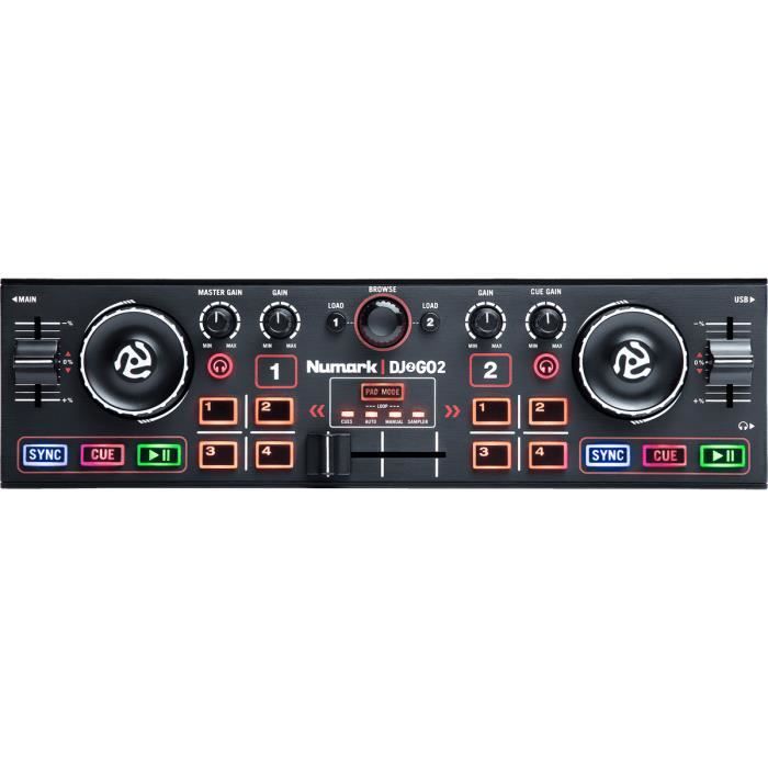 Controlador portátil DJ2GO2 Touch de Numark Controlador portátil DJ2GO2 Touch de Numark