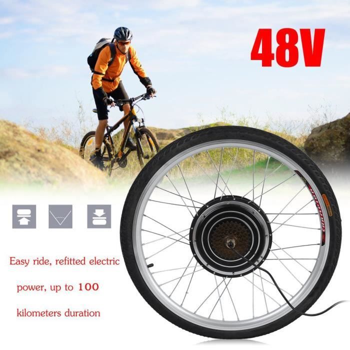 26 pouces velo montagne modifie voiture electrique kit roue avant 48v 1000w electrique roue arriere Cdiscount Auto