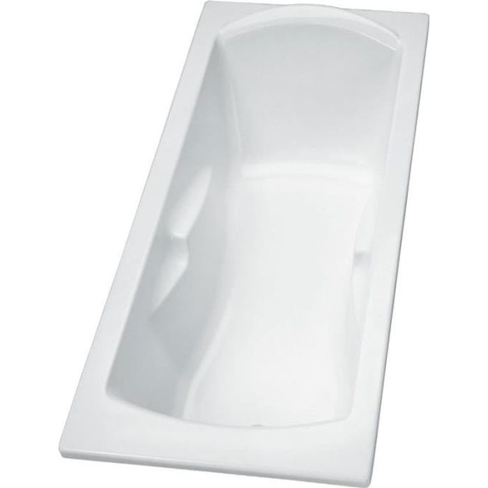 Baignoire rectangulaire acrylique Porcher Ulysse 2 Dimensions (cm):160 x 70 cm