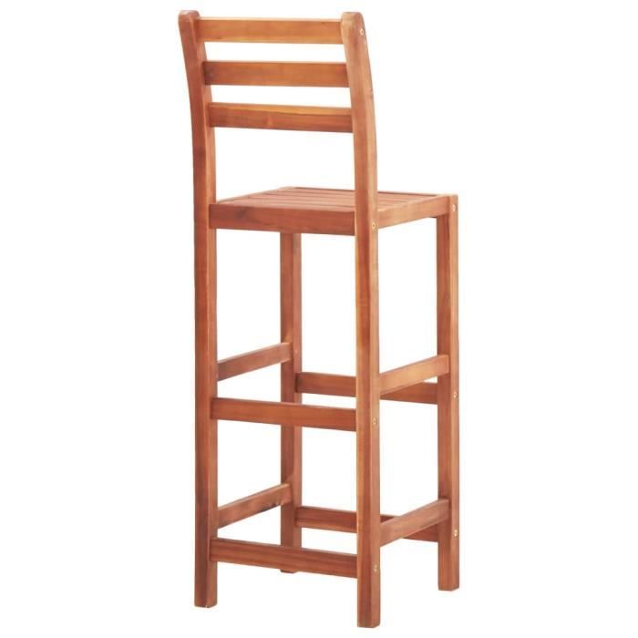 abb chaises de bar 2 pcs bois d'acacia solide - qqmora - air65079
