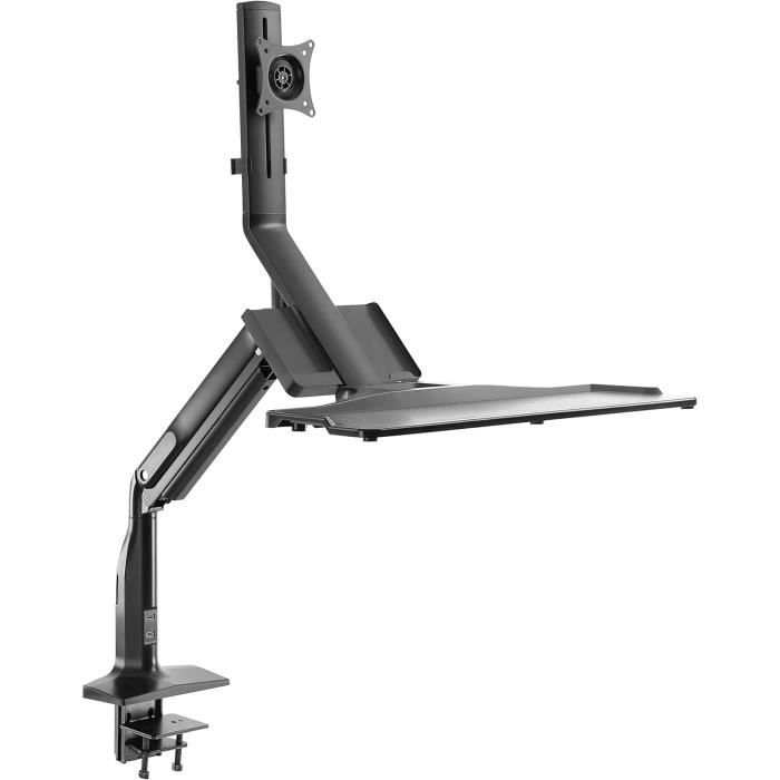 Support écran PC - RICOO - TS5411 - Ressort à gaz - Plateau clavier ...