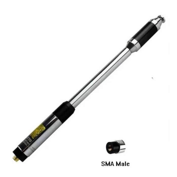 Antenne Gain élevé Télescopique 50 Pouces SMA Mâle - Pour GPS Portatif Astro 320/430/900, Alpha 50/100, Facile à Installer