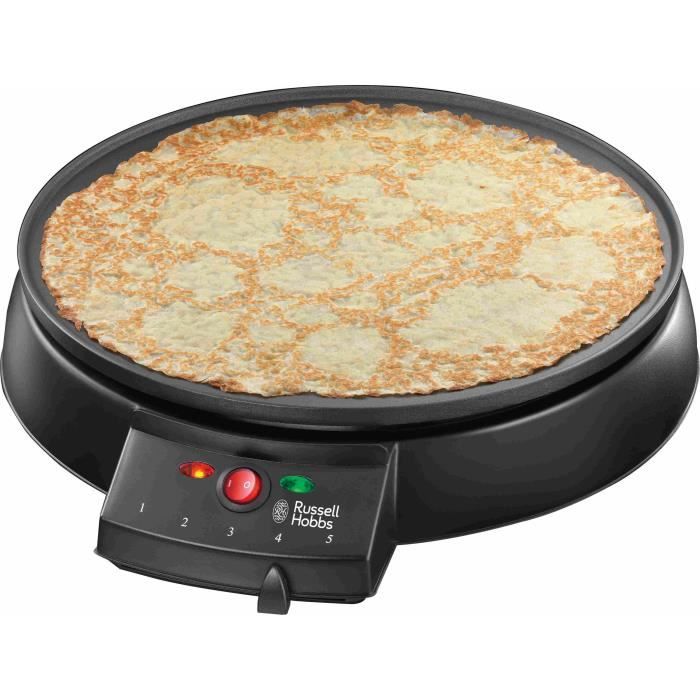 Russell Hobbs 20920-56 Crêpière Familiale Fiesta Diamètre 30cm pour Crêpe Party, Thermostat Réglable