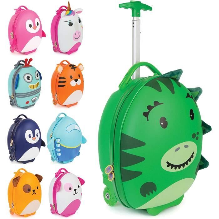 Valise Enfant Sac À Dos Enfant Trolley À Roulettes Pour Enfant Valise Garcon Fille Bleu