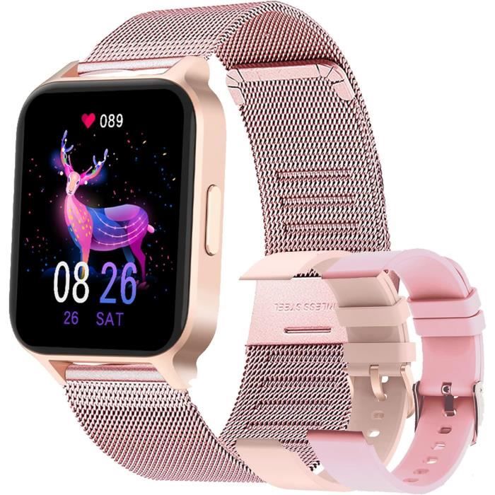 Montre Connectée TIMU Homme Femme – Étanche IP68, Moniteur Fréquence Cardiaque, Compatible IOS Et Android