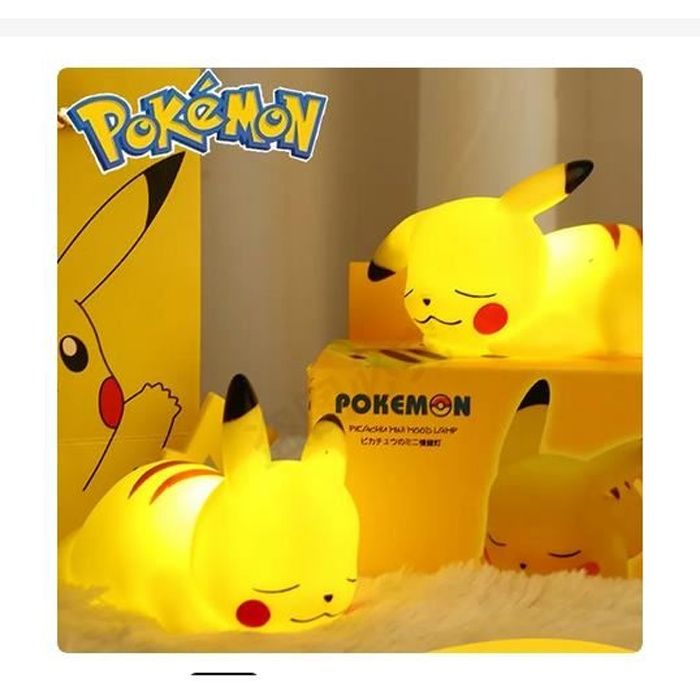 Lampe de nuit chevet Pokemon Pikachu - Cdiscount Maison