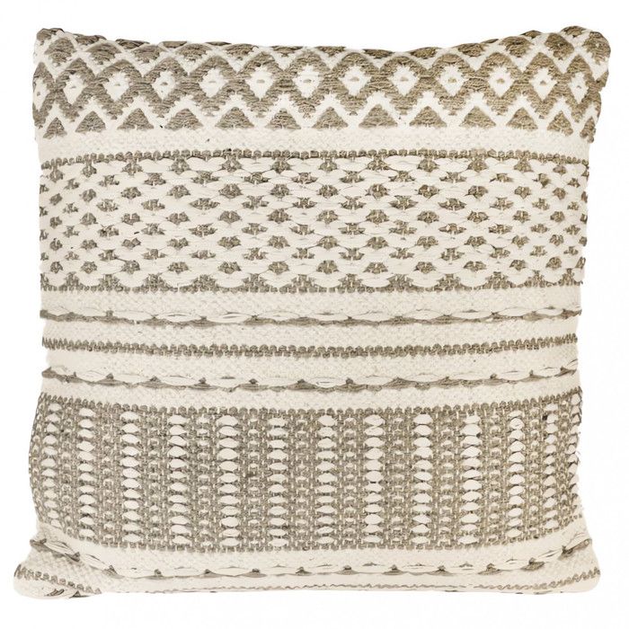 Coussin en coton 45x45 cm MACRAME kampur, par Soleil d'Ocre