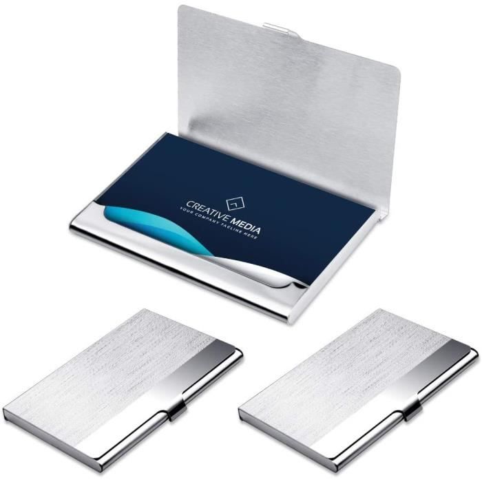 Porta Biglietti Da Visita In Pelle PU - Custodia Elegante Per Uomo E Donna, Blu - Foto 13