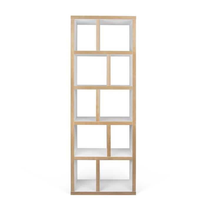 Etagere 5 Niveaux En Bois Longueur 70 Cm Berlin Blanc Mat Brut