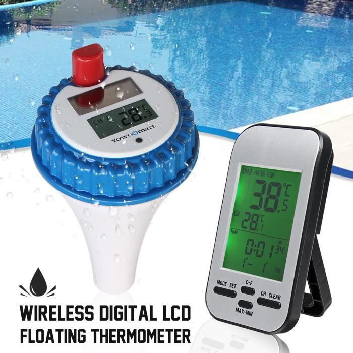 Tempsa Thermometre Solaire Sans Fil Flottant Lcd Recepteur Temperature Eau Piscine Baignoire Spa Etang A Poissons Achat Vente Thermometre Aquatique Thermometre Solaire Flottant Cdiscount