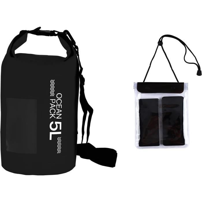 Lot De 2 Sacs Secs Imperméables à Roulage - Pour Kayak, Bateau, Camping - Neufs