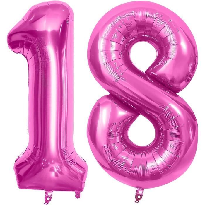 Grand ballon à l'hélium en forme de chiffre pour anniversaire, anniversaire  de mariage, festival - 101,6 cm - rose Tiffany : : Santé et Soins  personnels