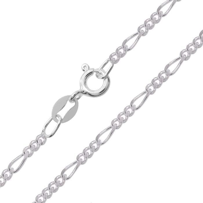 Collier Homme Argent 925 Sterling - Chaîne Classique 8mm - Longueur 20\" à 24\" - CHSHINE