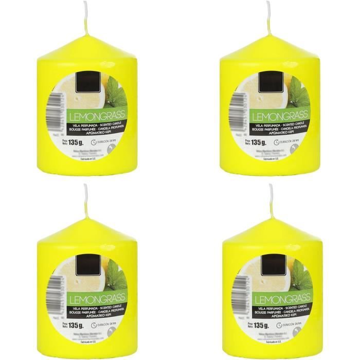Bougie Parfumée Citron Framboise - Senteur Bonbons, Cire De Soja, Fait Main En France