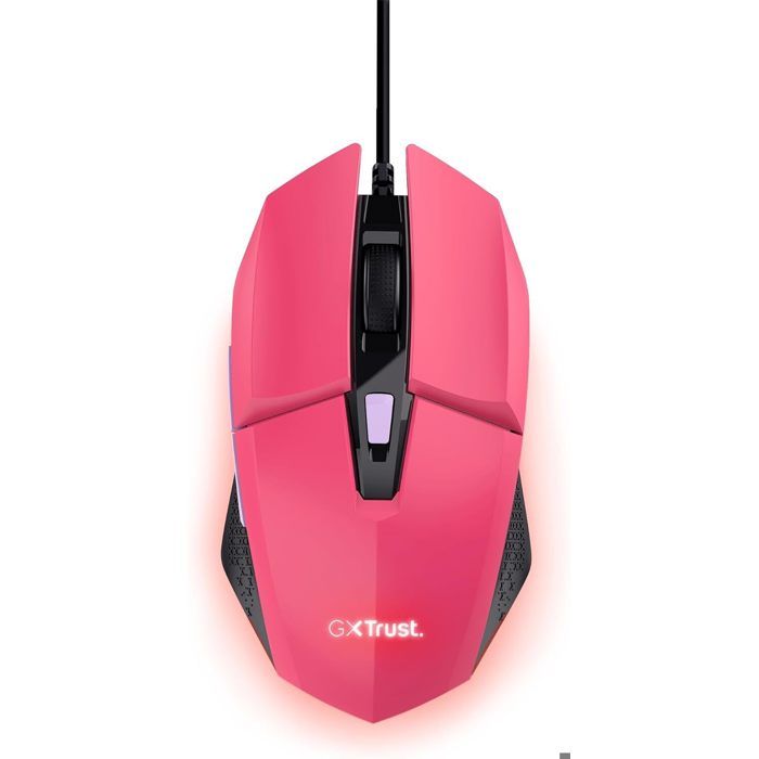 Souris Gamer - TRUST - GXT 109P Felox - 6 Boutons Programmables - 6400 DPI - Éclairage LED Rose