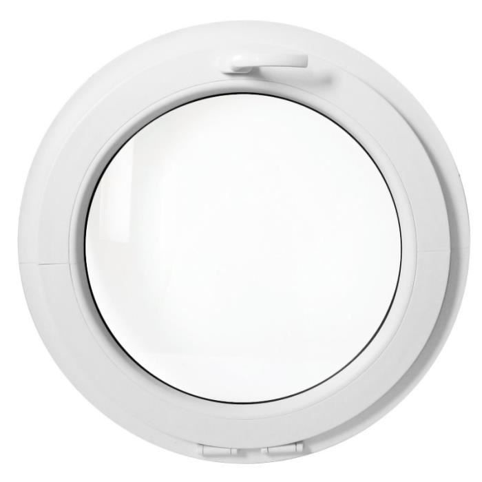 VEKA Fenêtre ronde à l'italienne PVC Blanc Oeil de boeuf diamètre 65 70 75 80 cm 