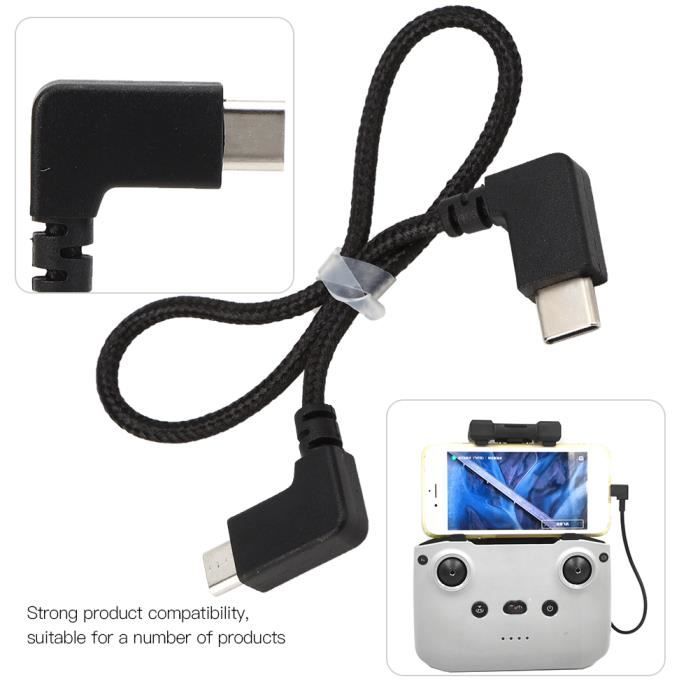 SmallRig câble de données USB-C (angle) à USB-C (angle) en spirale - 4793
