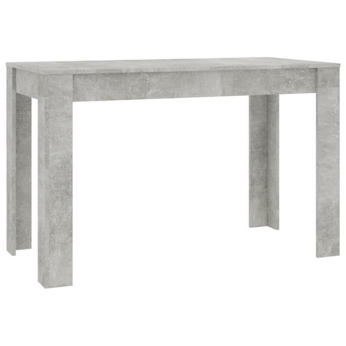 Table de salle à manger - VIDAXL - Gris béton - Rectangulaire - 4 places