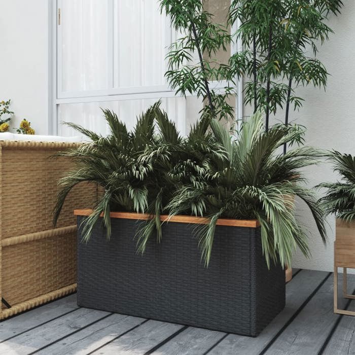 vidaXL Jardinière Rattan 80x40x40 - vue 2