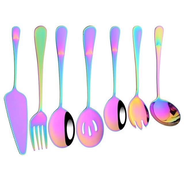 4 Cuillères De Service En Acier Inoxydable - Poli Miroir - Pour Banquet, Mariage - Pack De 4