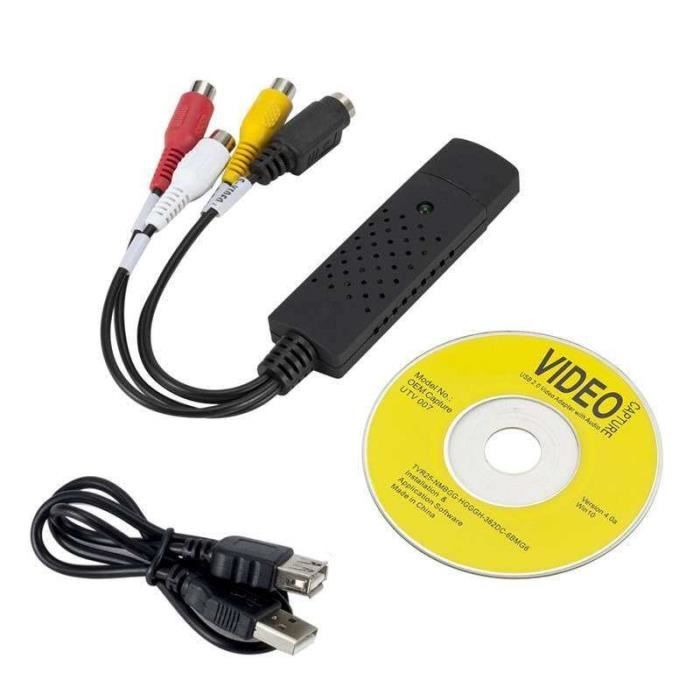 QC06645Convertisseur numérique VHS vers USB 2021. convertisseur vidéo 4 canaux Audio Easycap
